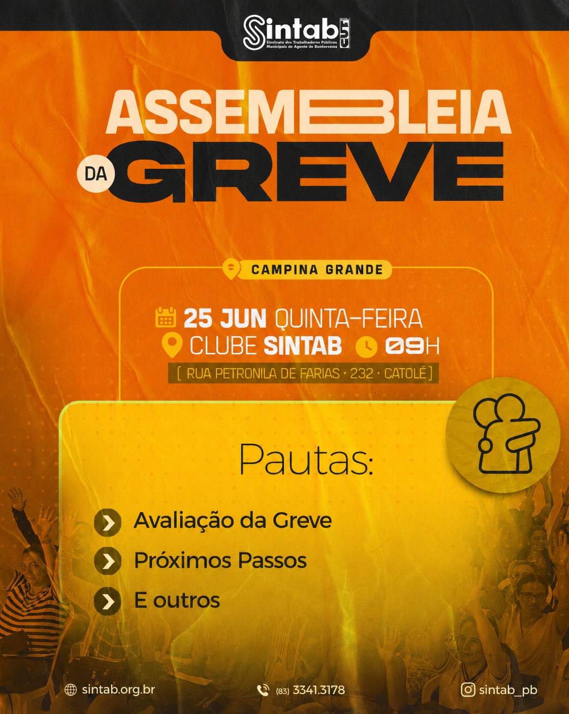 Assembleia da Greve (25/06/2026) – Sintab