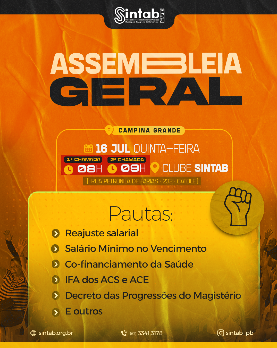 📢 ASSEMBLEIA GERAL – CAMPINA GRANDE (16/07/2026)